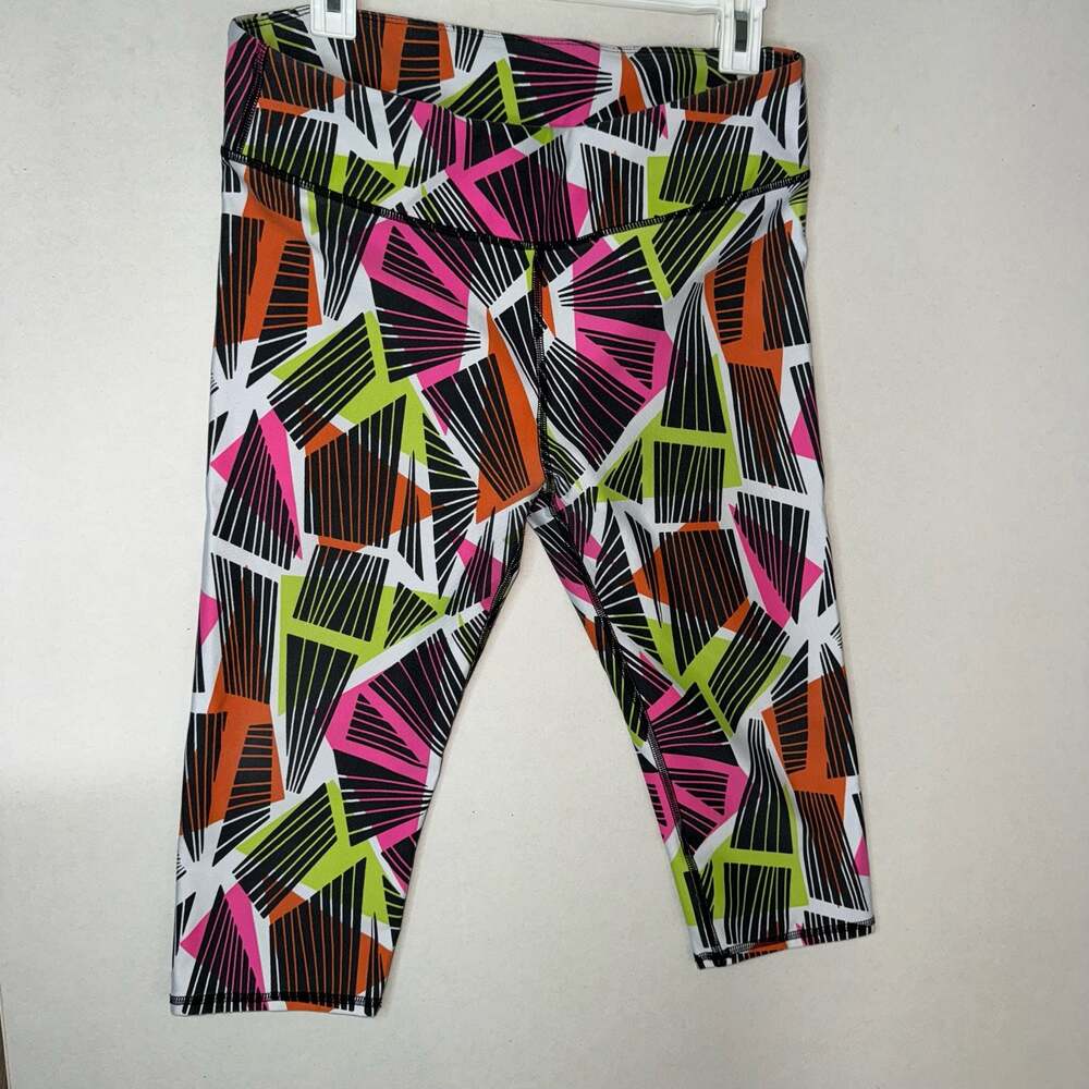 Fabletics Geometric Print Athletic Capri Leggings Size L